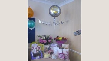 100th birthday celebrations for Stafford care home Resident